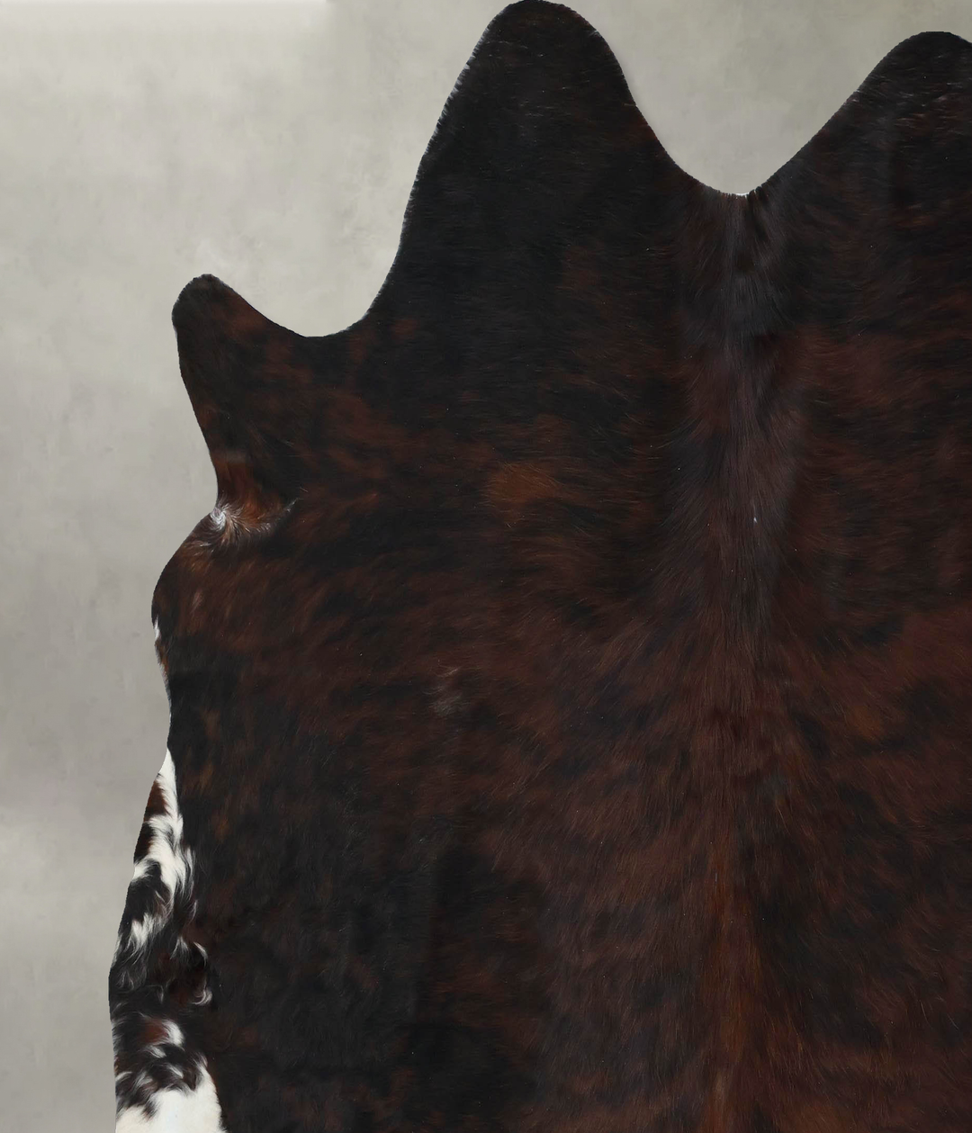 Dark Brindle XX-Large Brazilian Cowhide Rug 7'6"H x 7'4"W #B17785 by H