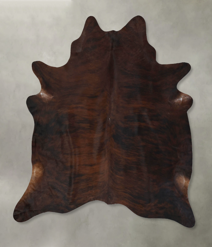 Dark Brindle XX-Large Brazilian Cowhide Rug 7'8"H x 6'7"W #B17787 by Hudson Hides