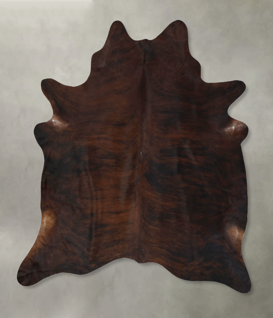 Dark Brindle XX-Large Brazilian Cowhide Rug 7'8"H x 6'7"W #B17787 by Hudson Hides