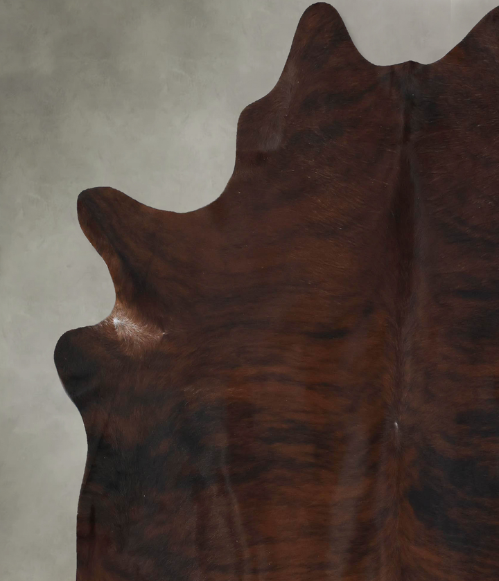 Dark Brindle XX-Large Brazilian Cowhide Rug 7'8"H x 6'7"W #B17787 by Hudson Hides