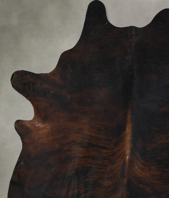 Dark Brindle XX-Large Brazilian Cowhide Rug 8'8"H x 7'2"W #B17788 by Hudson Hides