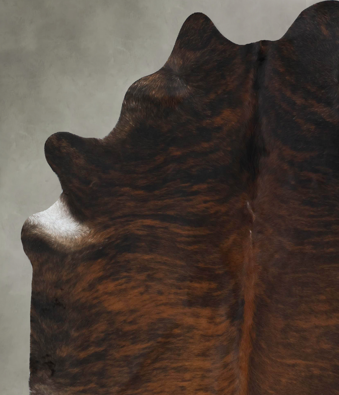 Dark Brindle X-Large Brazilian Cowhide Rug 7'7"H x 6'6"W #B17789 by Hu