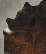 Dark Brindle X-Large Brazilian Cowhide Rug 7'7"H x 6'6"W #B17789 by Hudson Hides