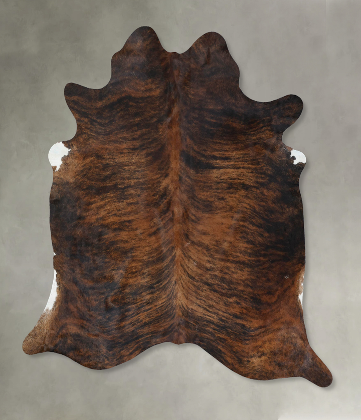 Dark Brindle XX-Large Brazilian Cowhide Rug 8'1"H x 7'1"W #B17790 by Hudson Hides