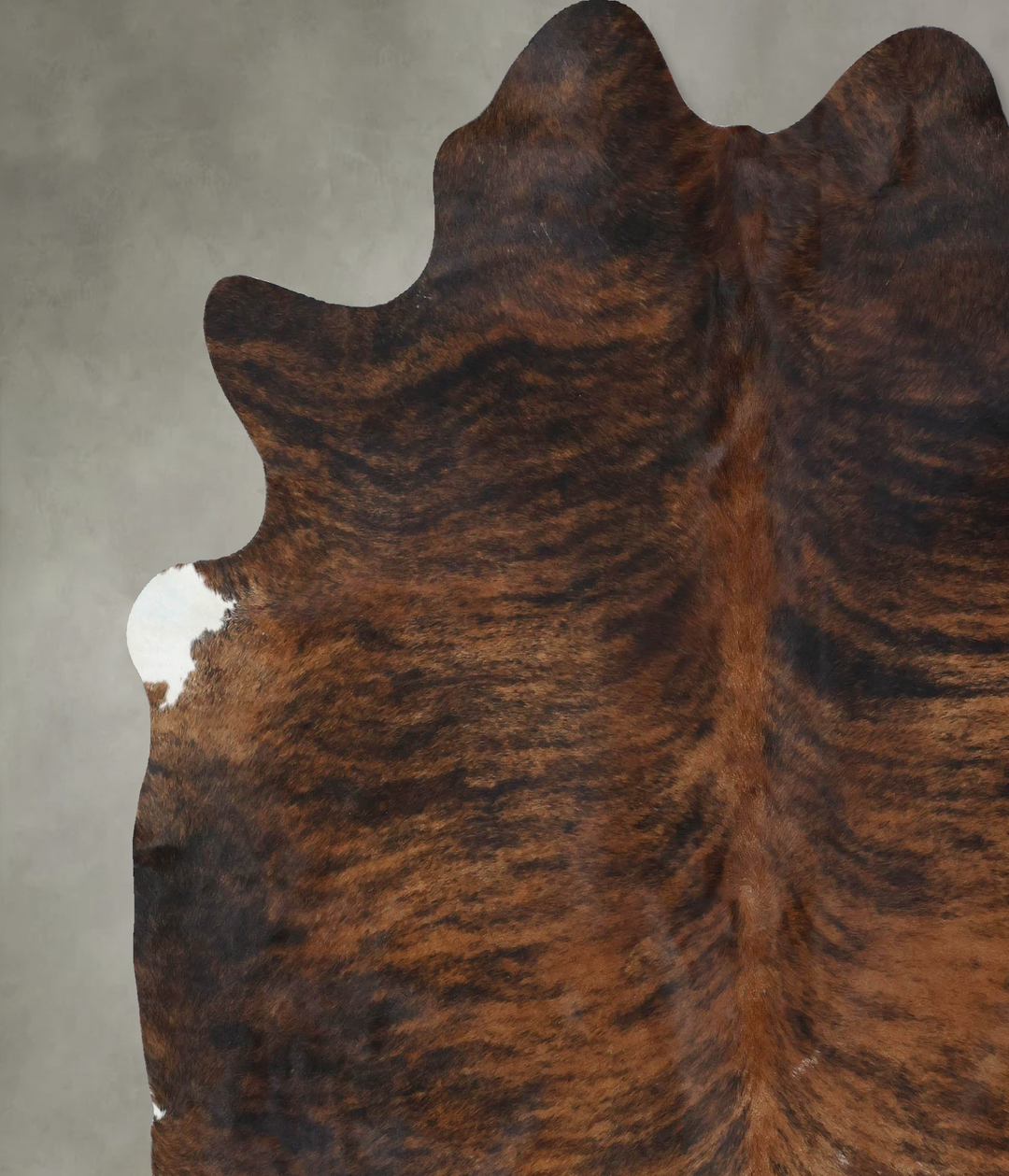 Dark Brindle XX-Large Brazilian Cowhide Rug 8'1"H x 7'1"W #B17790 by H