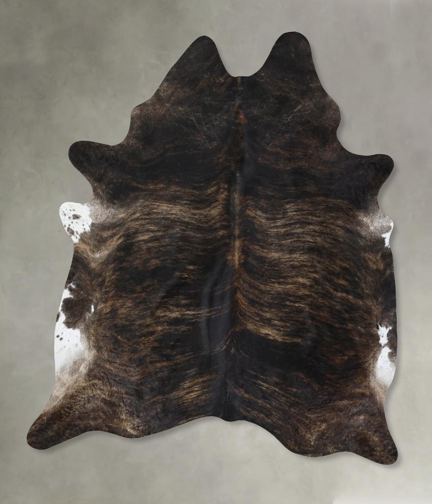 Dark Brindle XX-Large Brazilian Cowhide Rug 8'6"H x 6'8"W #B17792 by Hudson Hides