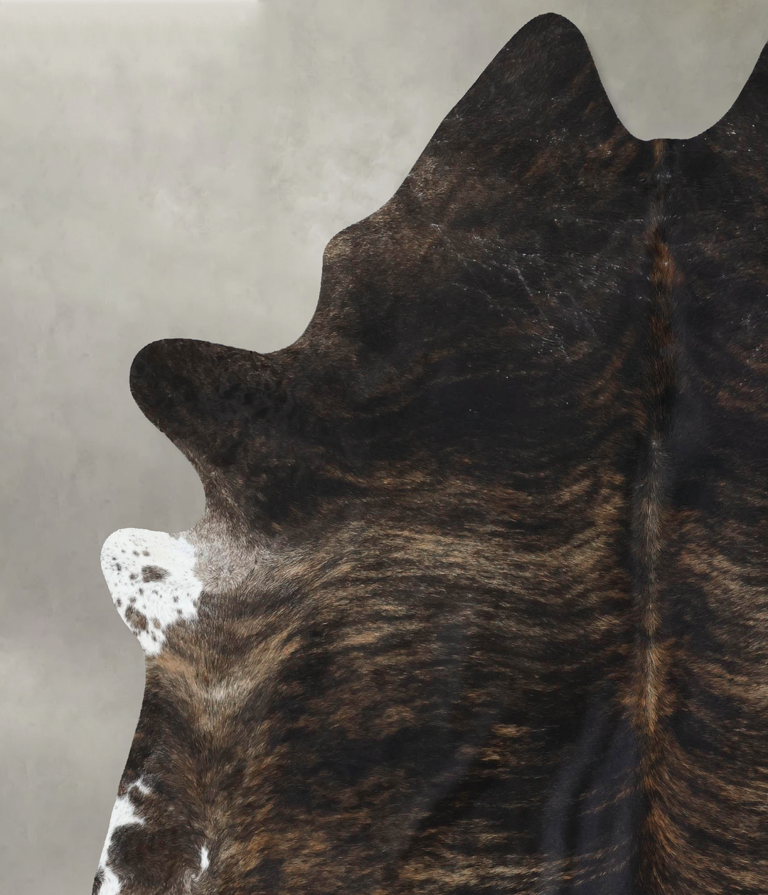 Dark Brindle XX-Large Brazilian Cowhide Rug 8'6"H x 6'8"W #B17792 by H
