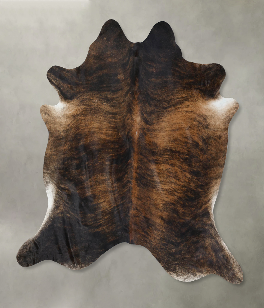 Dark Brindle XX-Large Brazilian Cowhide Rug 7'9"H x 7'2"W #B17793 by Hudson Hides