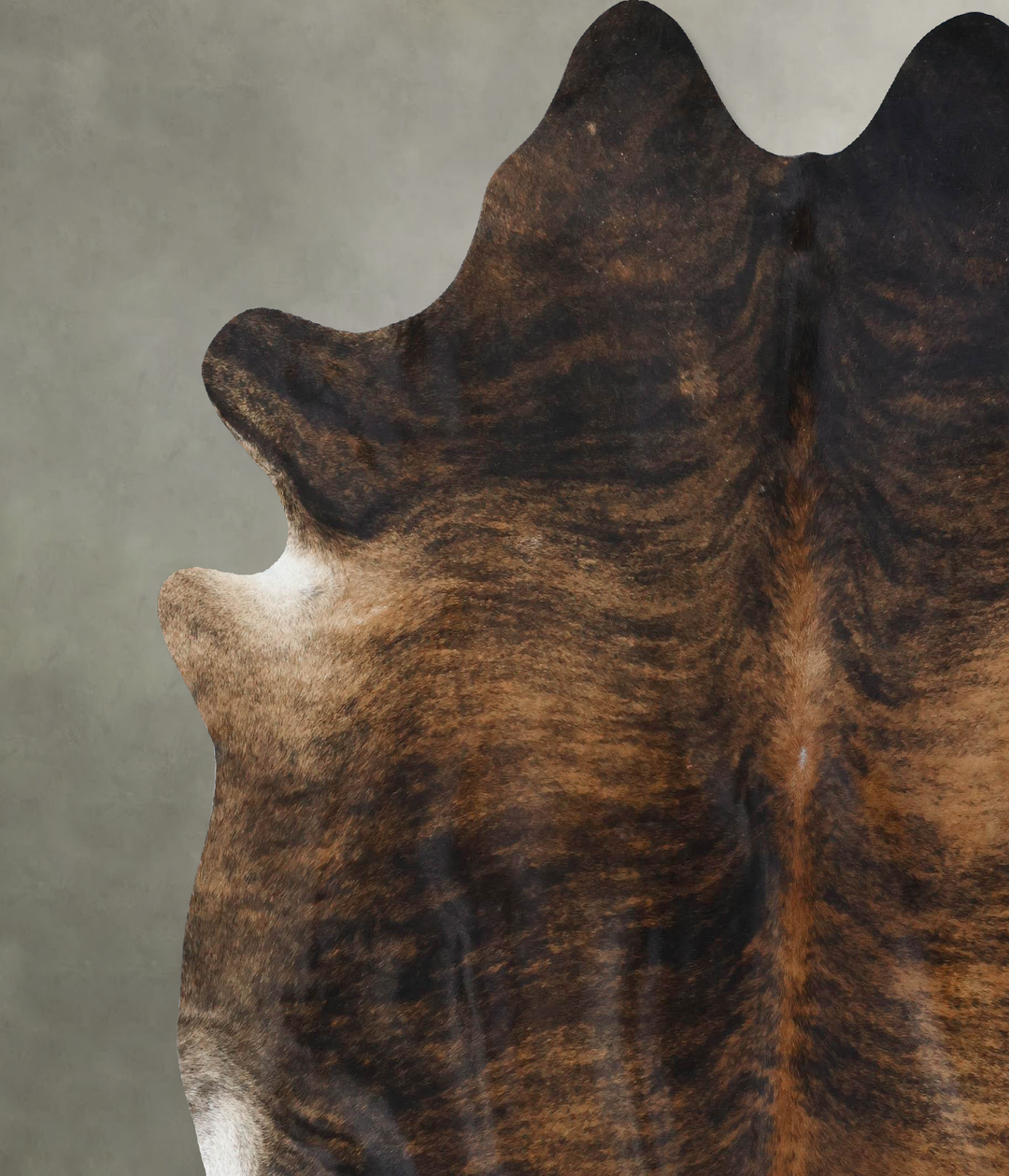 Dark Brindle XX-Large Brazilian Cowhide Rug 7'9"H x 7'2"W #B17793 by H