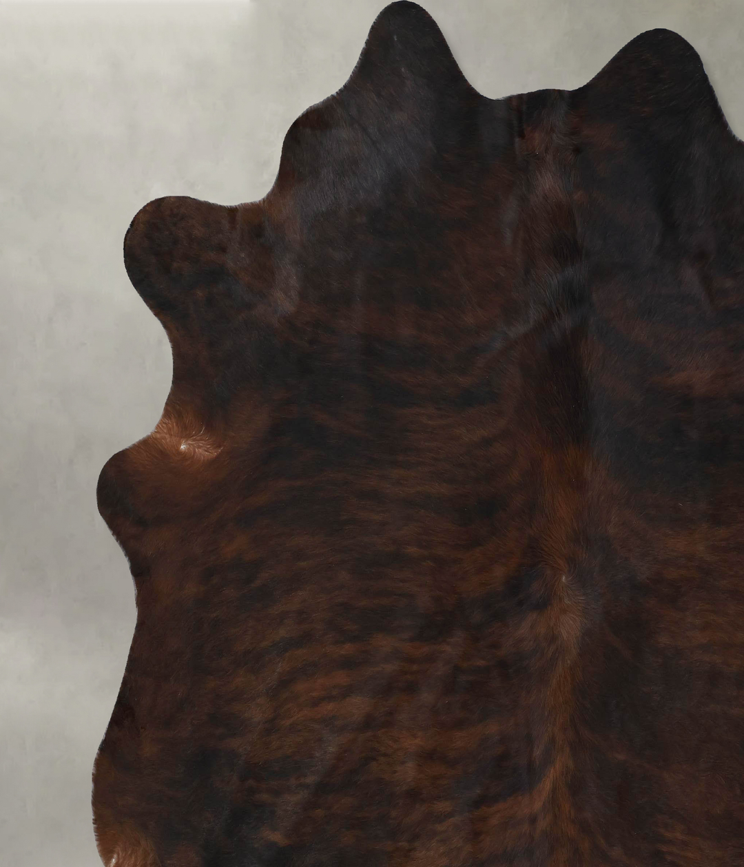 Dark Brindle XX-Large Brazilian Cowhide Rug 8'6"H x 8'0"W #B17795 by H
