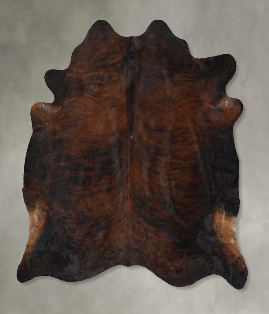 Dark Brindle XX-Large Brazilian Cowhide Rug 7'5"H x 7'0"W #B17797 by Hudson Hides