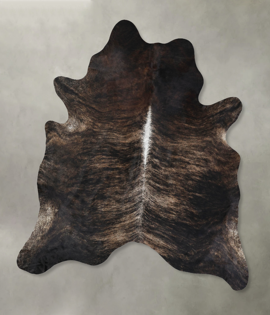 Dark Brindle XX-Large Brazilian Cowhide Rug 9'1"H x 7'3"W #B17803 by Hudson Hides