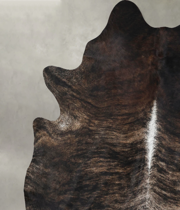 Dark Brindle XX-Large Brazilian Cowhide Rug 9'1"H x 7'3"W #B17803 by Hudson Hides