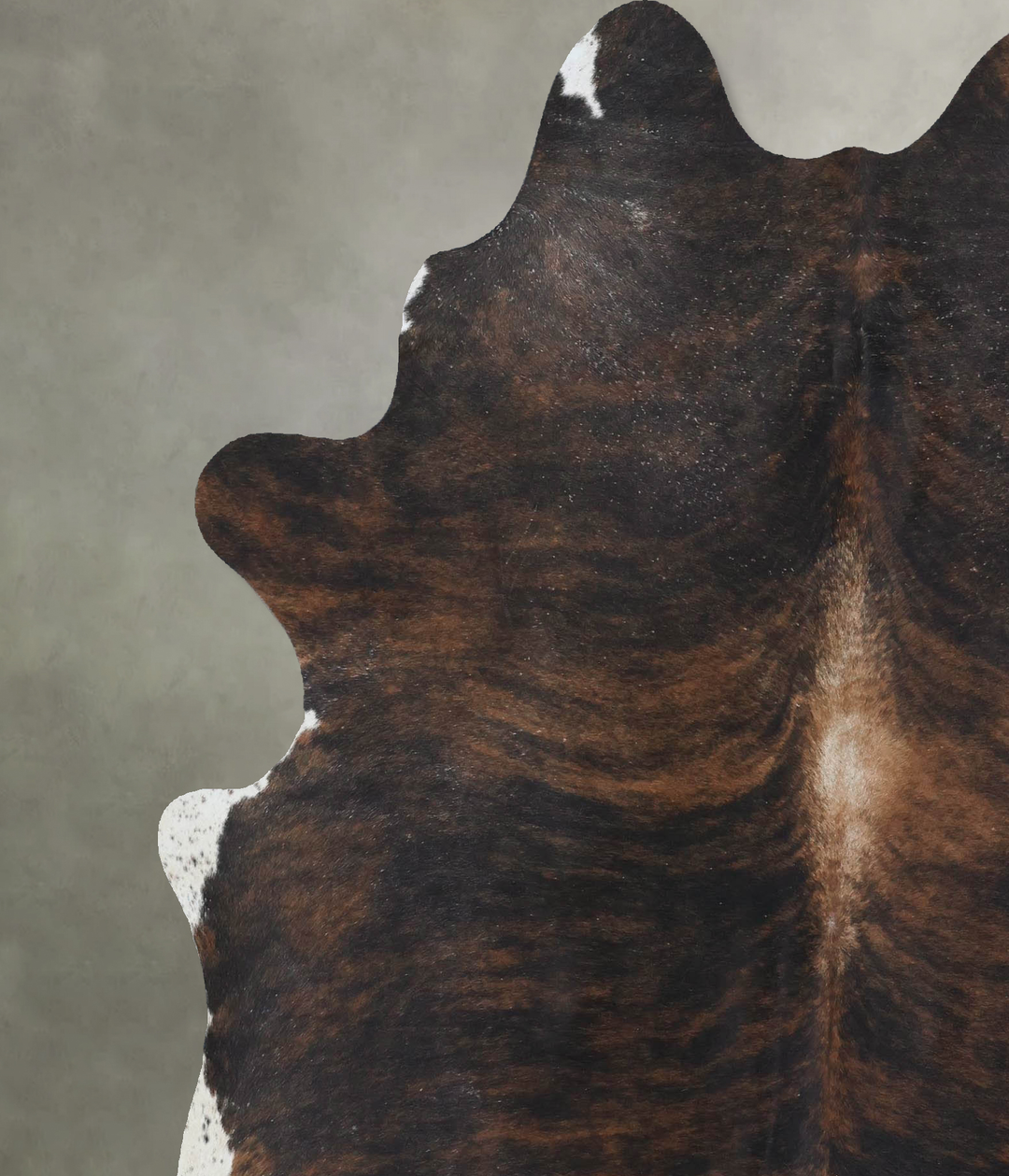 Dark Brindle X-Large Brazilian Cowhide Rug 7'7"H x 6'1"W #B17806 by Hu