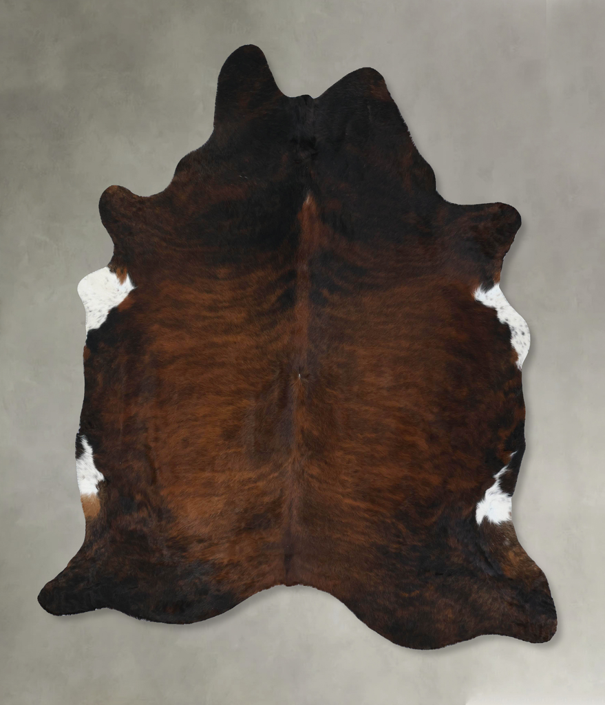 Dark Brindle XX-Large Brazilian Cowhide Rug 7'9"H x 6'8"W #B17807 by Hudson Hides