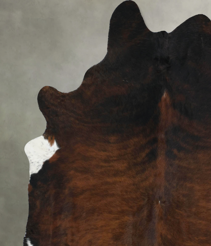 Dark Brindle XX-Large Brazilian Cowhide Rug 7'9"H x 6'8"W #B17807 by Hudson Hides