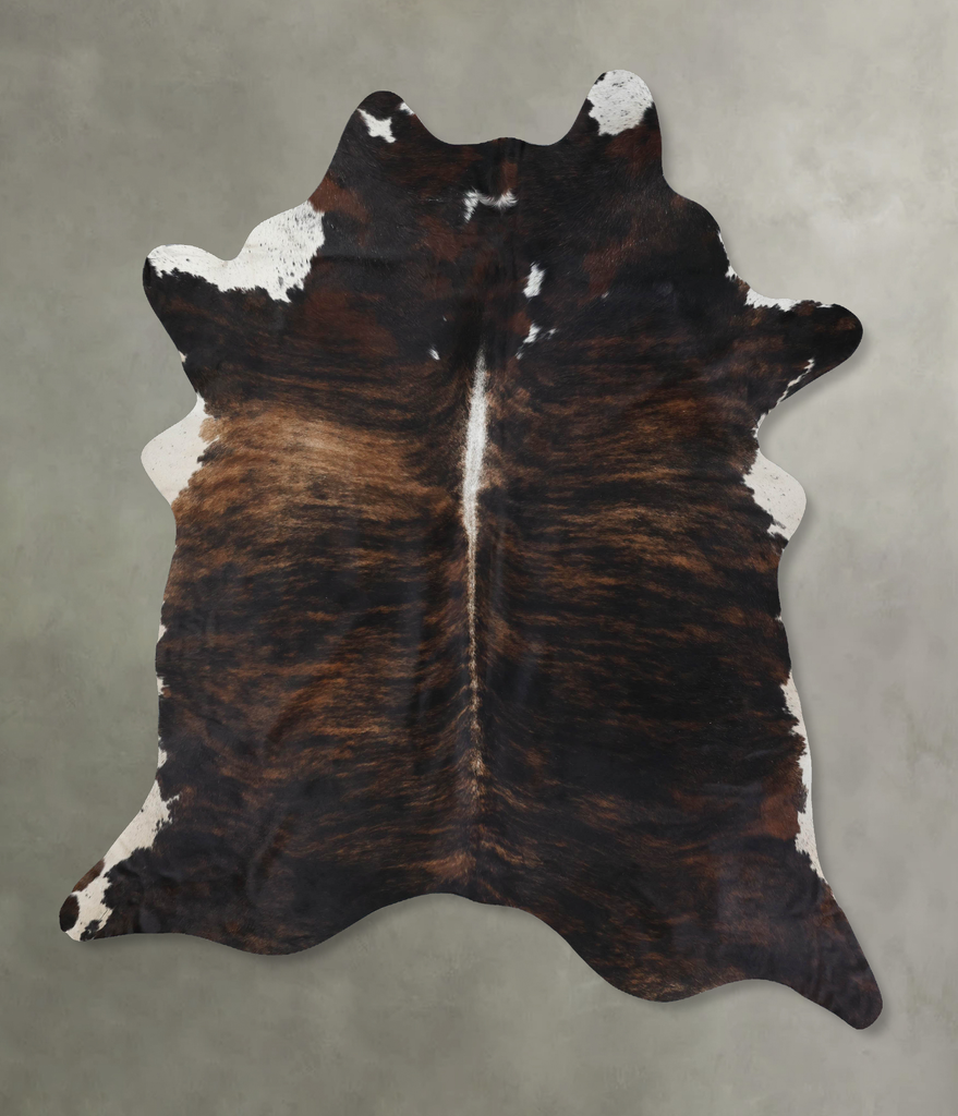 Dark Brindle XX-Large Brazilian Cowhide Rug 9'0"H x 6'9"W #B17808 by Hudson Hides