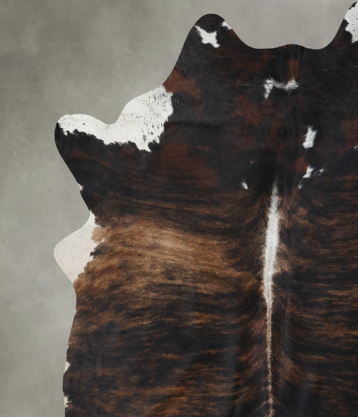 Dark Brindle XX-Large Brazilian Cowhide Rug 9'0"H x 6'9"W #B17808 by Hudson Hides