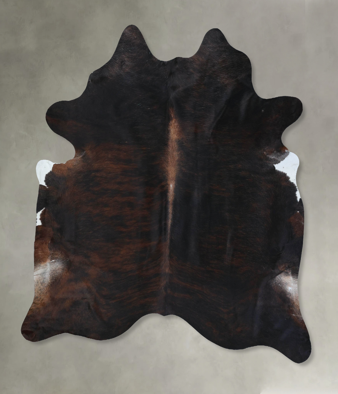 Dark Brindle XX-Large Brazilian Cowhide Rug 7'10"H x 6'11"W #B17813 by