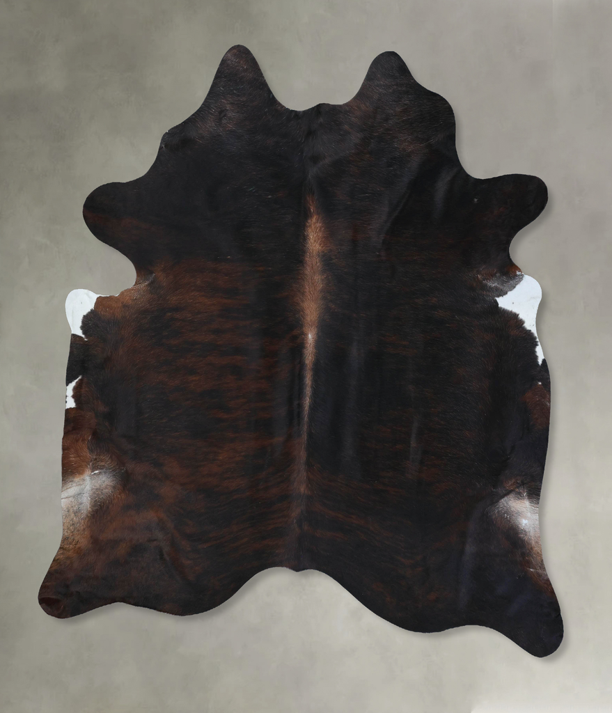 Dark Brindle XX-Large Brazilian Cowhide Rug 7'10"H x 6'11"W #B17813 by Hudson Hides