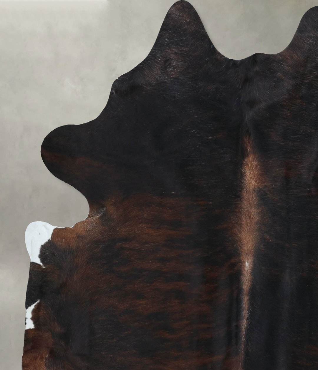 Dark Brindle XX-Large Brazilian Cowhide Rug 7'10"H x 6'11"W #B17813 by
