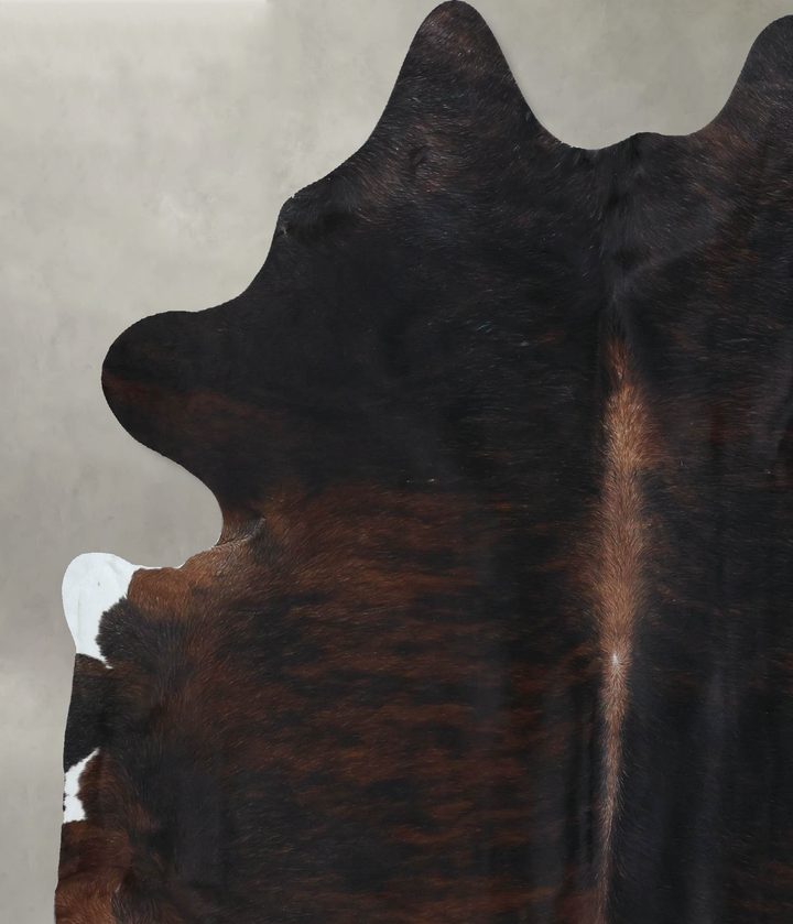 Dark Brindle XX-Large Brazilian Cowhide Rug 7'10"H x 6'11"W #B17813 by Hudson Hides