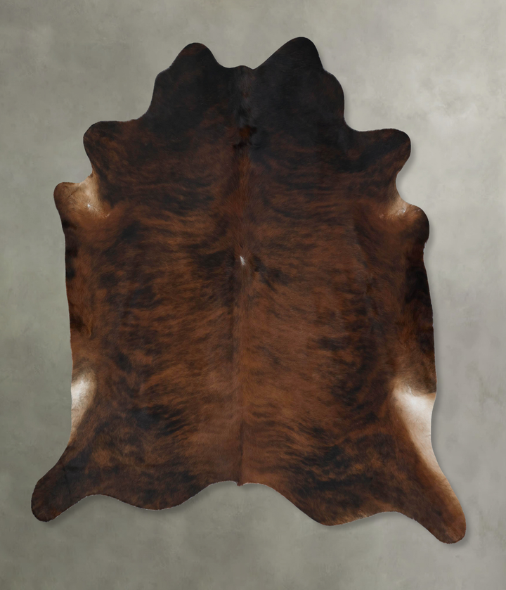 Dark Brindle XX-Large Brazilian Cowhide Rug 8'3"H x 7'8"W #B17817 by Hudson Hides