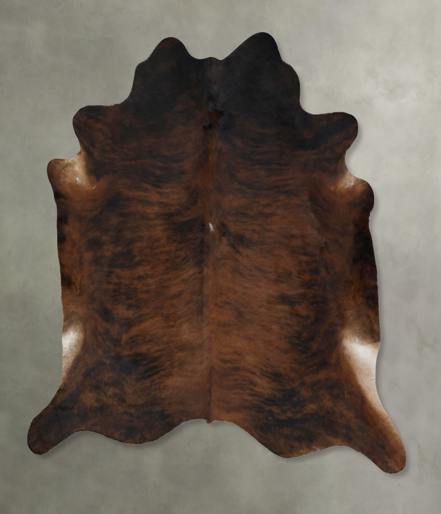 Dark Brindle XX-Large Brazilian Cowhide Rug 8'3"H x 7'8"W #B17817 by Hudson Hides