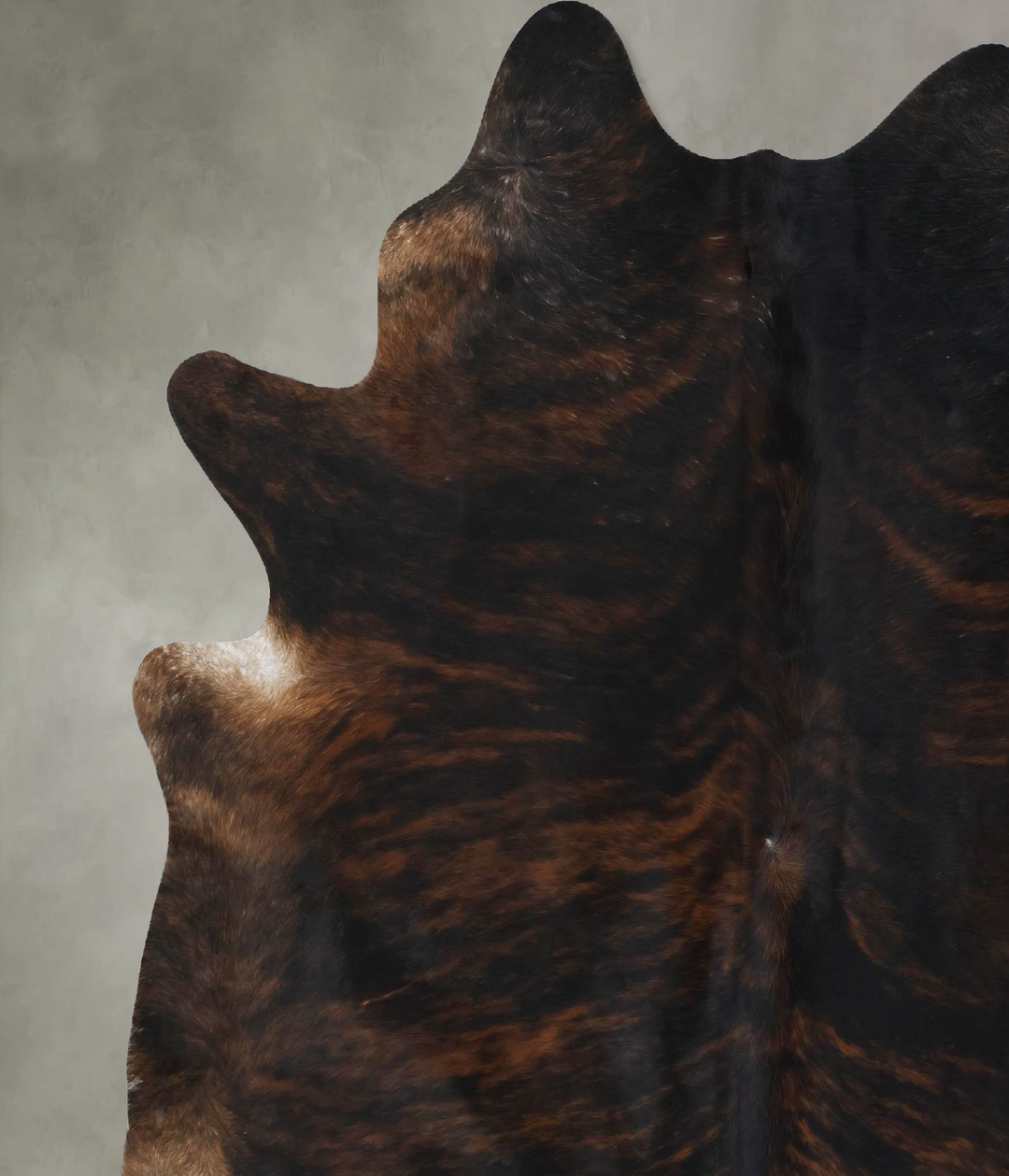 Dark Brindle XX-Large Brazilian Cowhide Rug 8'0"H x 6'11"W #B17819 by 