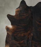 Dark Brindle XX-Large Brazilian Cowhide Rug 8'0"H x 6'11"W #B17819 by Hudson Hides
