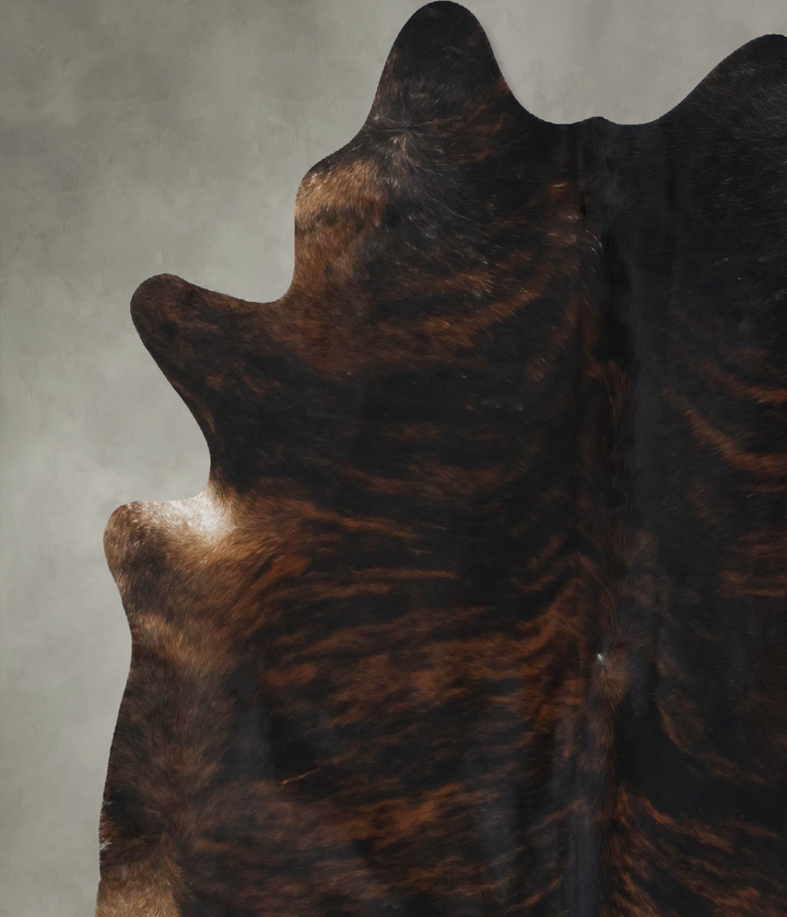 Dark Brindle XX-Large Brazilian Cowhide Rug 8'0"H x 6'11"W #B17819 by Hudson Hides