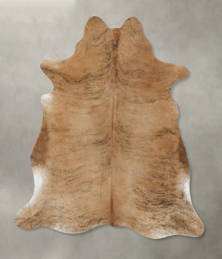 Medium Brindle X-Large Brazilian Cowhide Rug 7'3"H x 6'4"W #B17823 by Hudson Hides