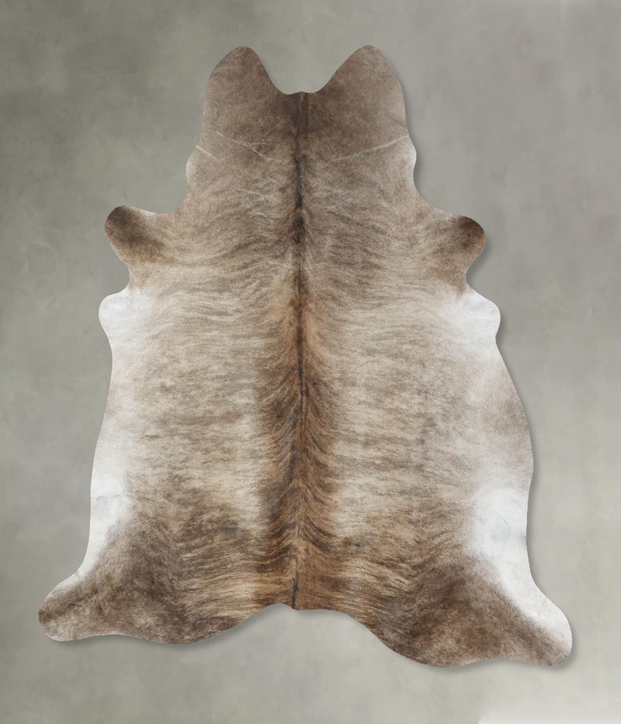 Light Brindle X-Large Brazilian Cowhide Rug 6'10"H x 6'7"W #B17824 by Hudson Hides