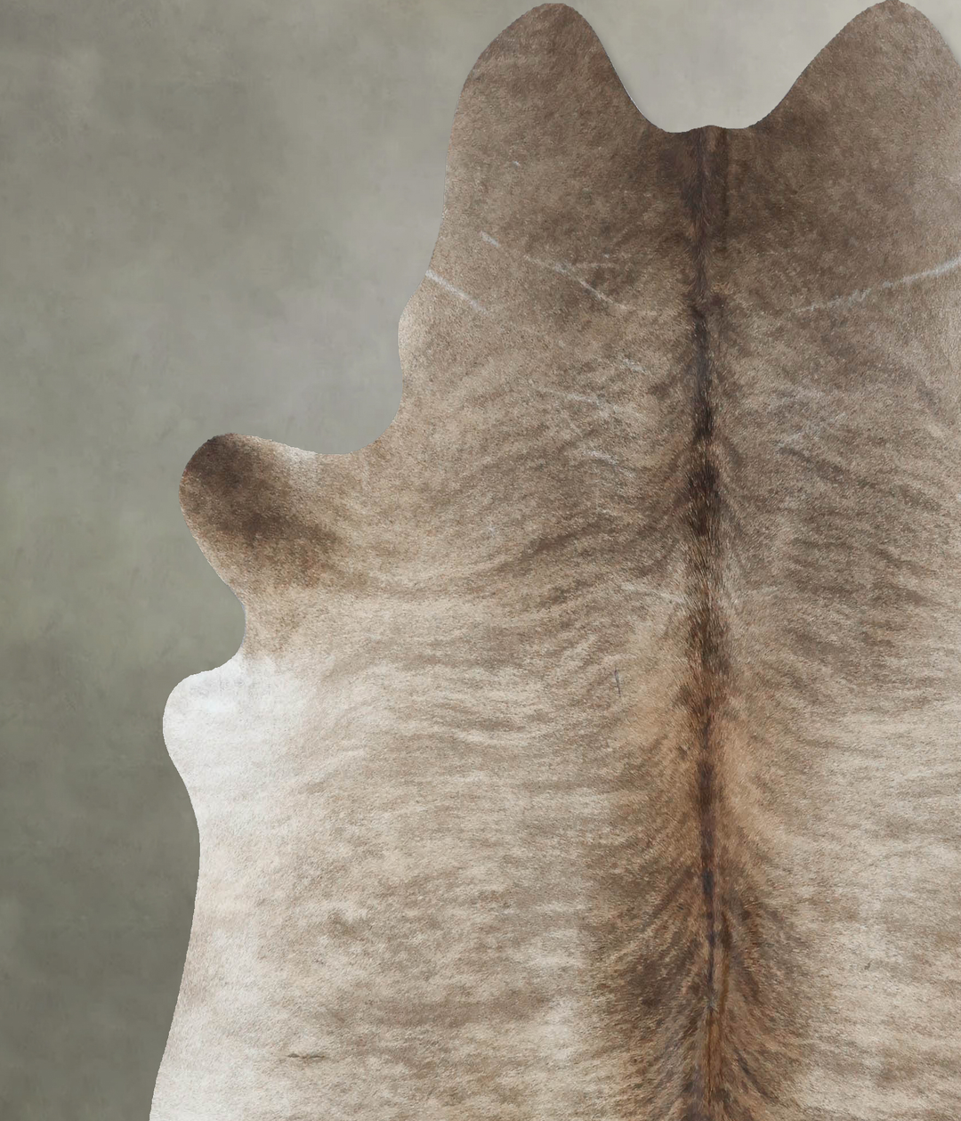 Light Brindle X-Large Brazilian Cowhide Rug 6'10"H x 6'7"W #B17824 by 