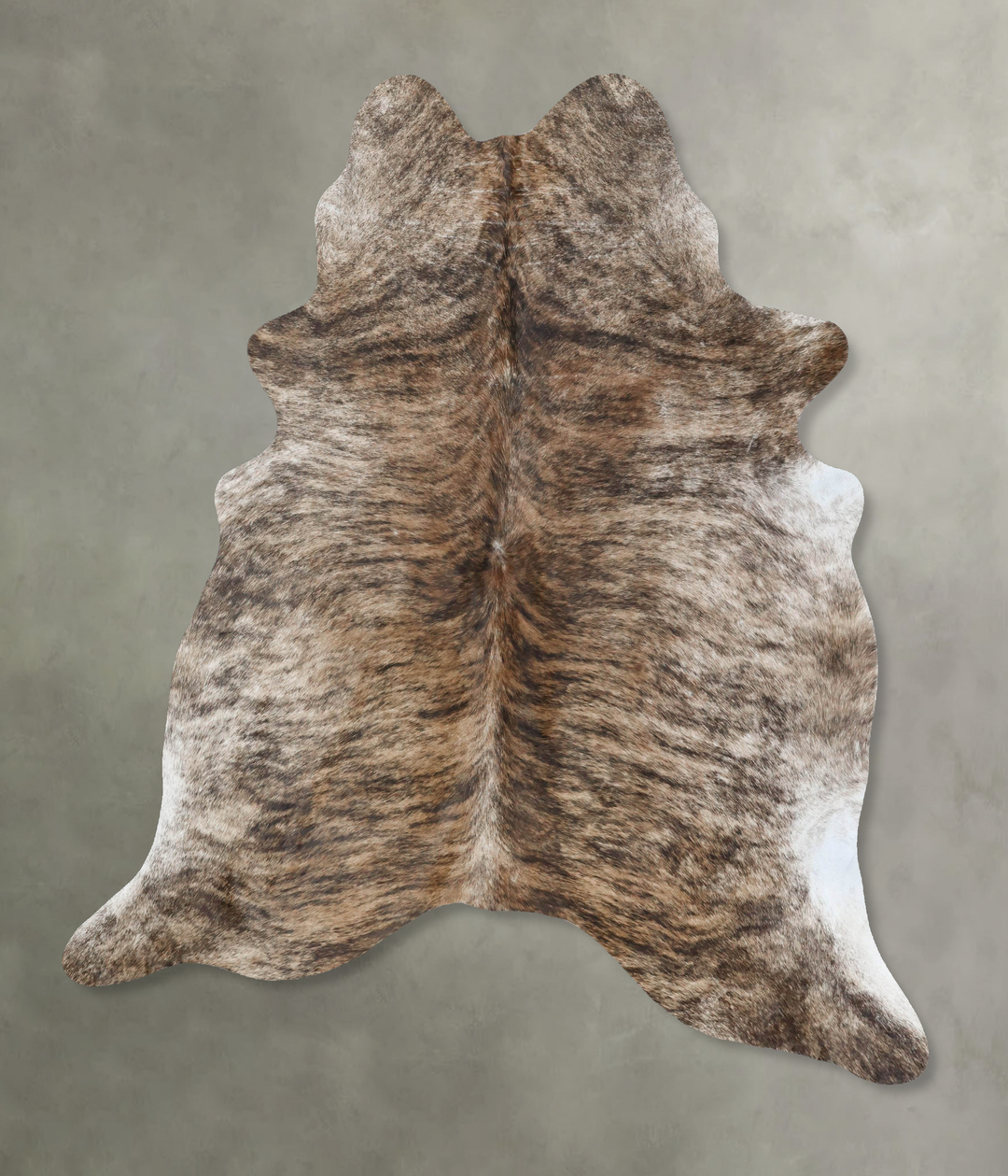 Light Brindle X-Large Brazilian Cowhide Rug 7'4"H x 6'0"W #B17825 by H