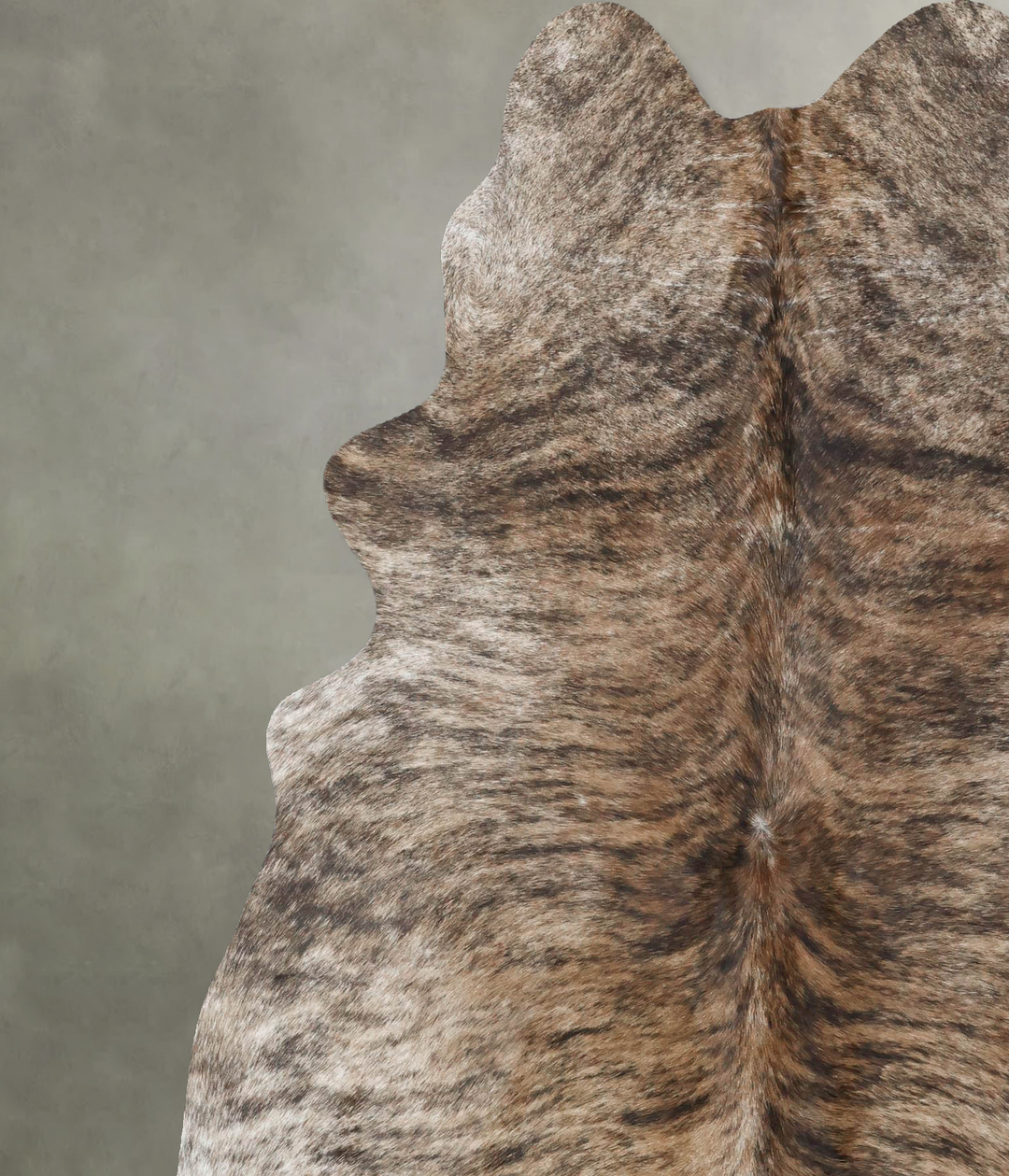 Light Brindle X-Large Brazilian Cowhide Rug 7'4"H x 6'0"W #B17825 by H