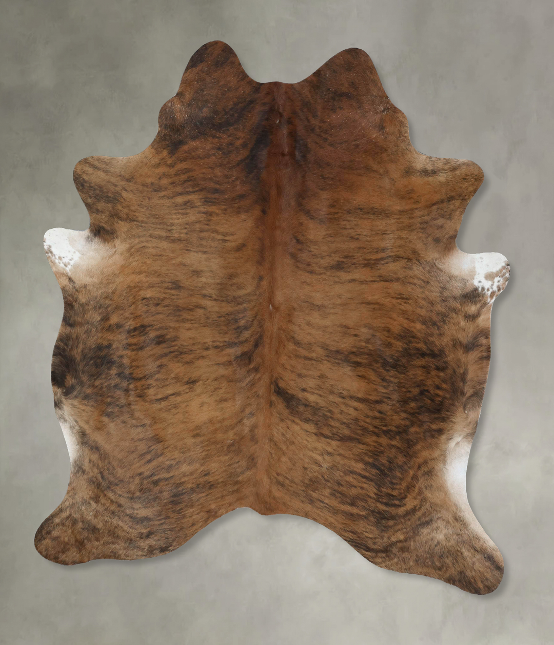 Medium Brindle X-Large Brazilian Cowhide Rug 7'0"H x 5'9"W #B17826 by 