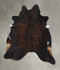 Dark Brindle XX-Large Brazilian Cowhide Rug 7'5