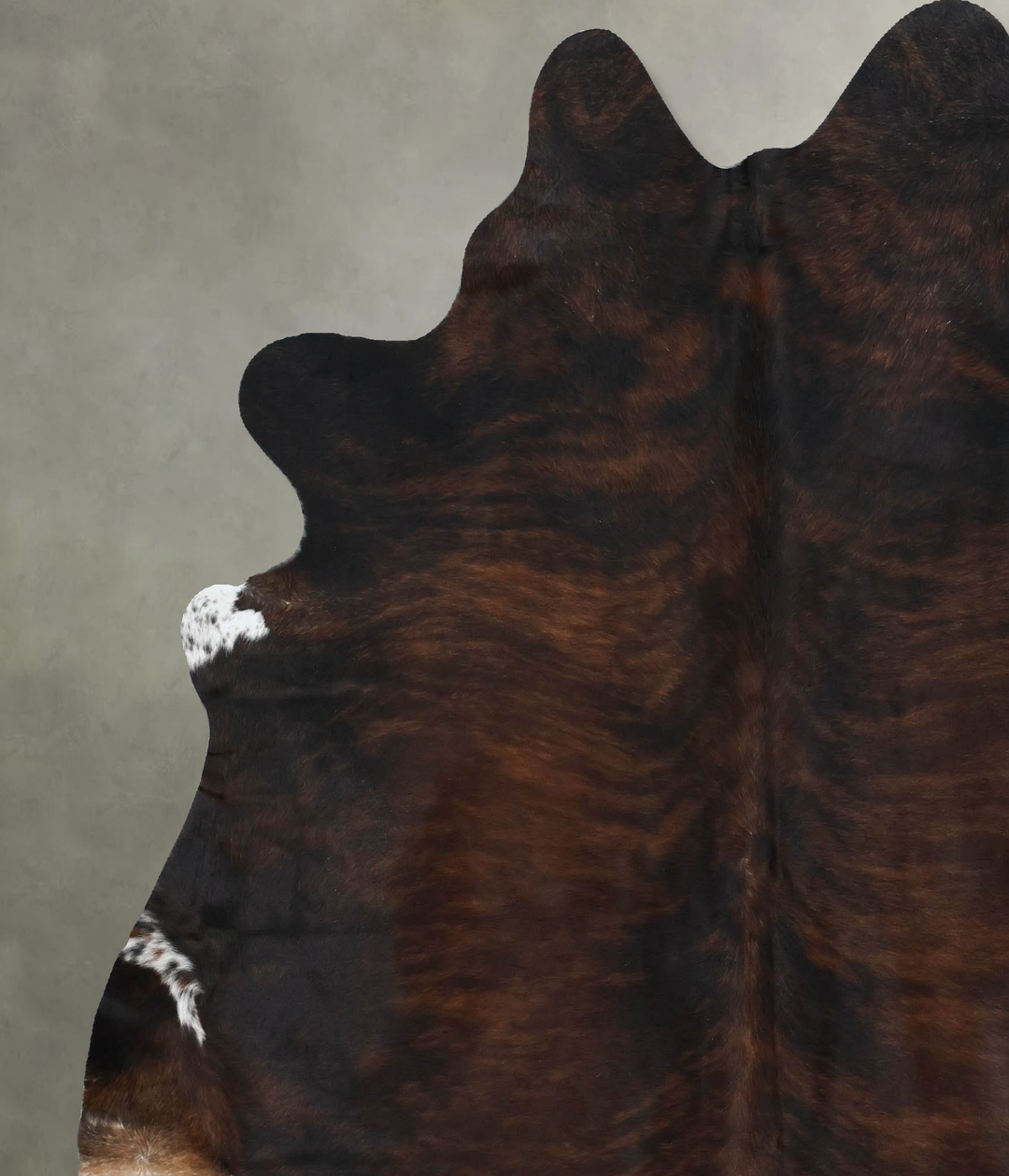 Dark Brindle XX-Large Brazilian Cowhide Rug 7'5"H x 6'9"W #B17831 by H