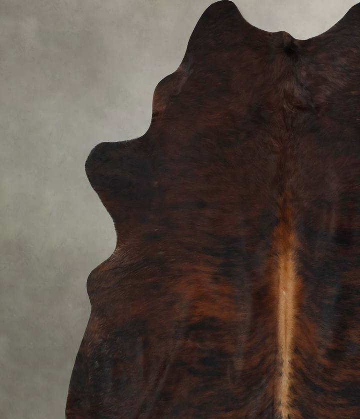 Dark Brindle XX-Large Brazilian Cowhide Rug 8'1"H x 6'5"W #B17832 by Hudson Hides