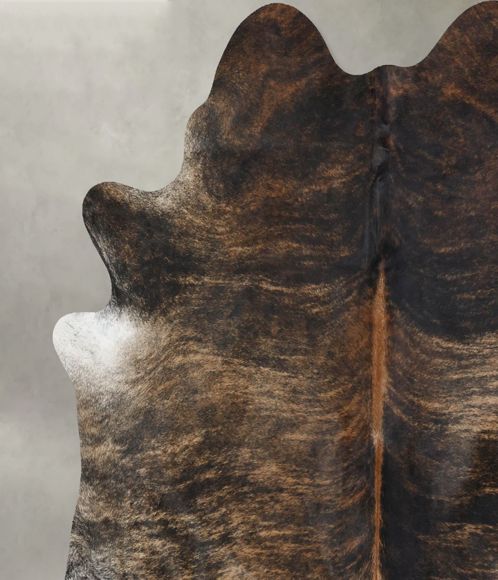 Dark Brindle XX-Large Brazilian Cowhide Rug 8'1"H x 6'9"W #B17833 by Hudson Hides