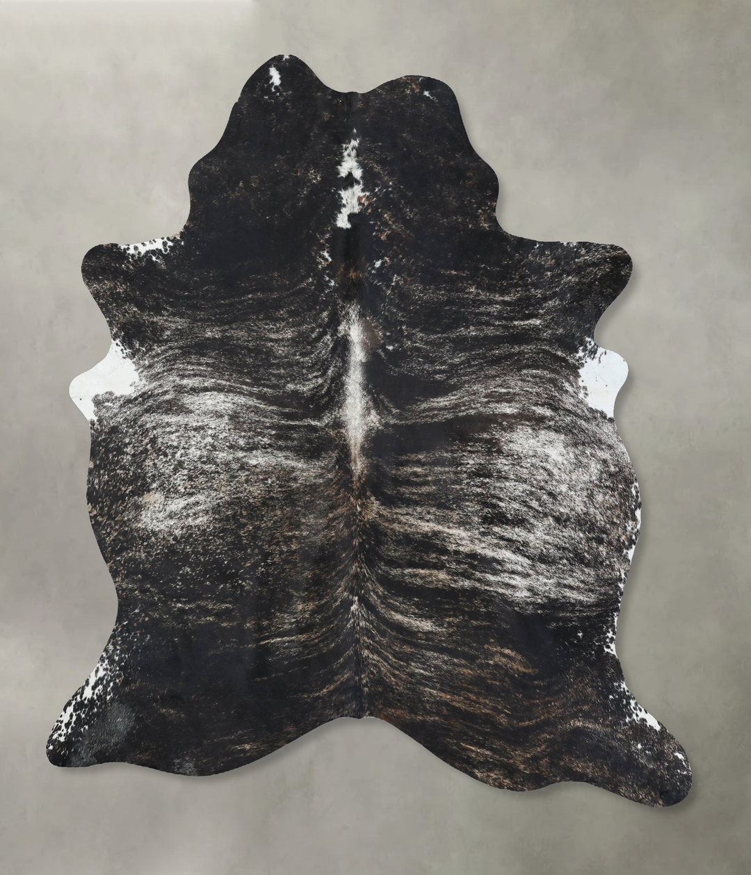 Grey Brindle X-Large Brazilian Cowhide Rug 7'10"H x 6'4"W #B17834 by H