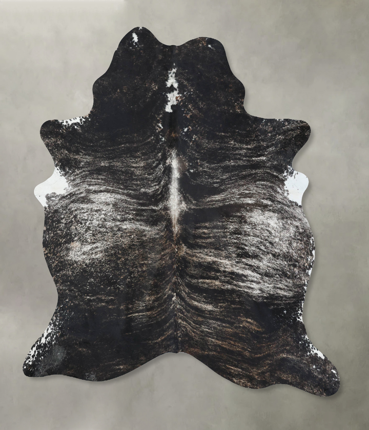 Grey Brindle X-Large Brazilian Cowhide Rug 7'10"H x 6'4"W #B17834 by Hudson Hides
