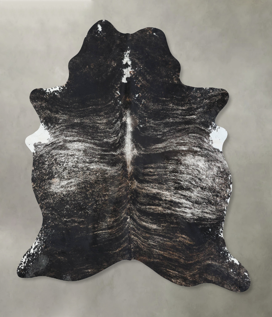 Grey Brindle X-Large Brazilian Cowhide Rug 7'10"H x 6'4"W #B17834 by Hudson Hides