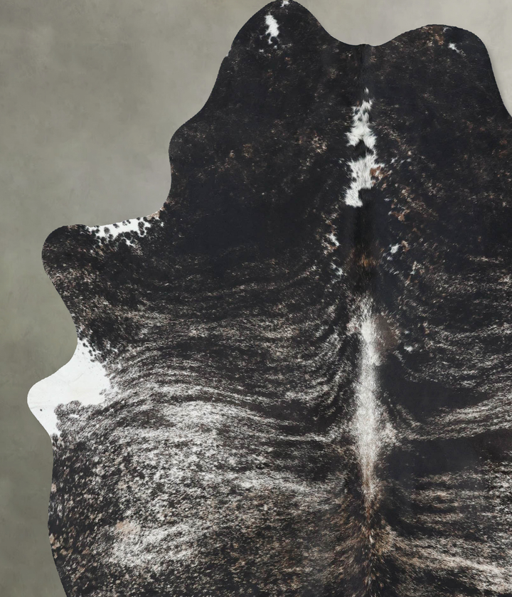 Grey Brindle X-Large Brazilian Cowhide Rug 7'10"H x 6'4"W #B17834 by Hudson Hides