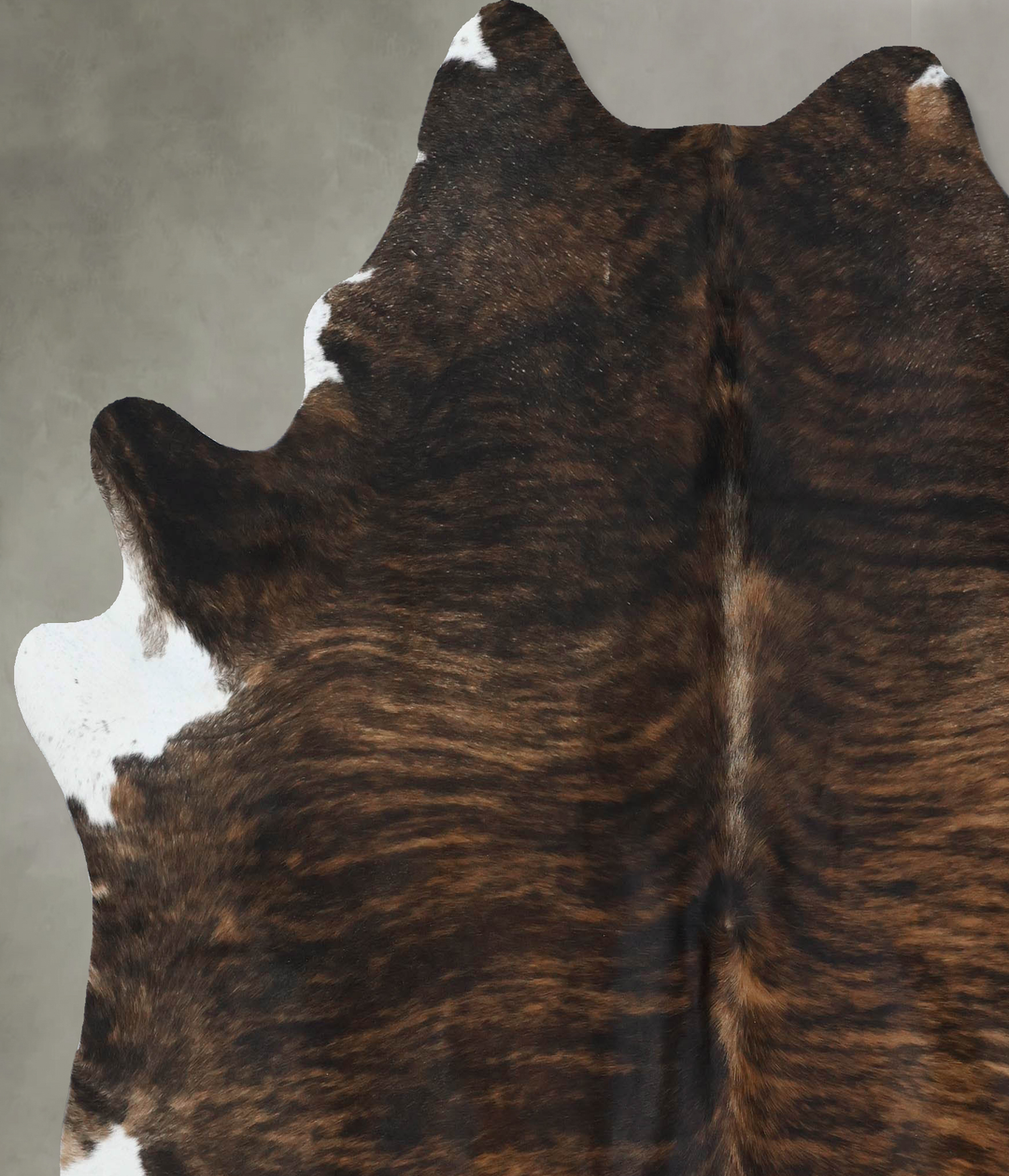 Dark Brindle XX-Large Brazilian Cowhide Rug 7'7"H x 6'10"W #B17835 by 