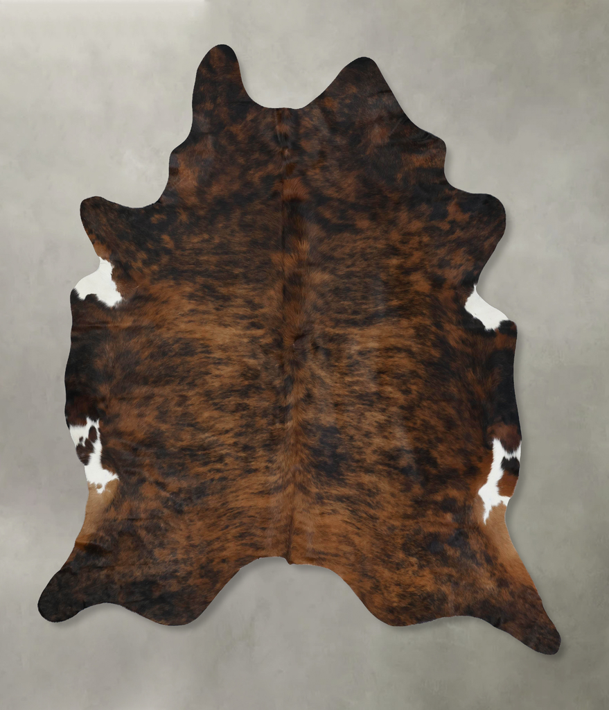 Dark Brindle XX-Large Brazilian Cowhide Rug 8'7"H x 7'2"W #B17836 by Hudson Hides