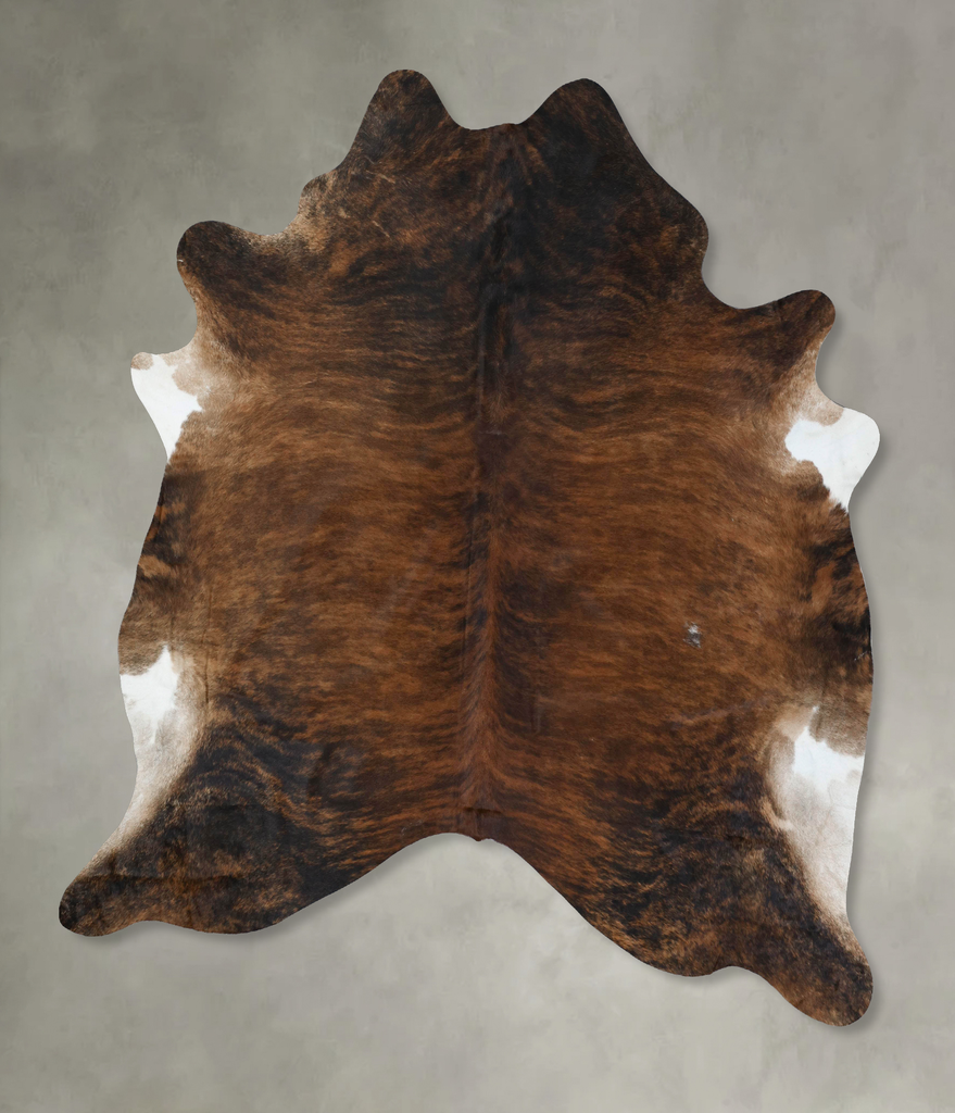 Dark Brindle XX-Large Brazilian Cowhide Rug 8'10"H x 7'11"W #B17837 by Hudson Hides
