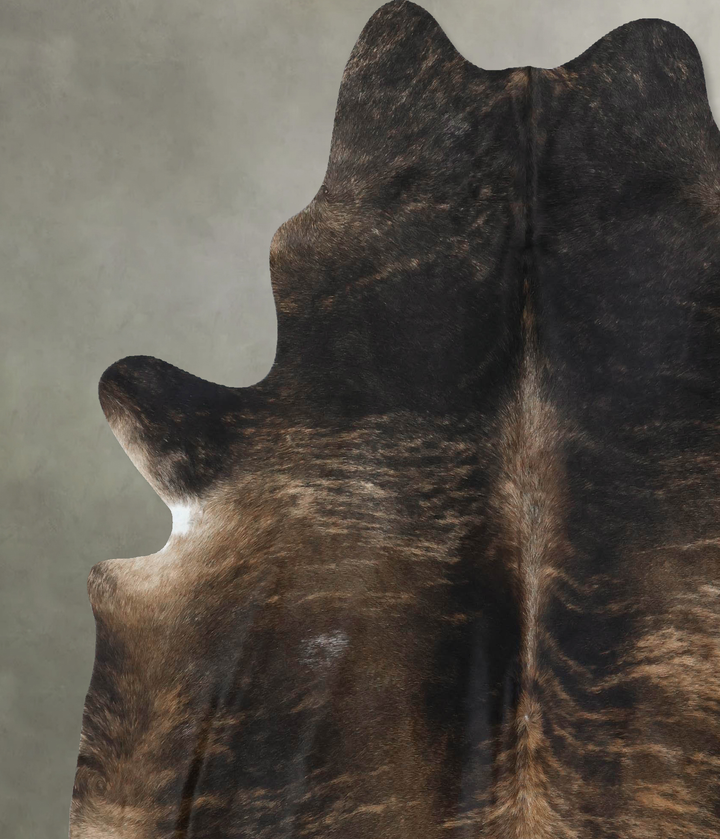 Dark Brindle X-Large Brazilian Cowhide Rug 7'6"H x 6'7"W #B17838 by Hudson Hides