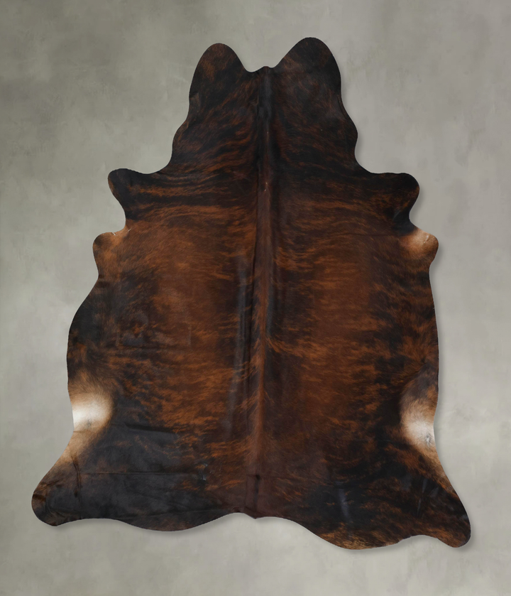Dark Brindle XX-Large Brazilian Cowhide Rug 7'5"H x 6'10"W #B17840 by Hudson Hides